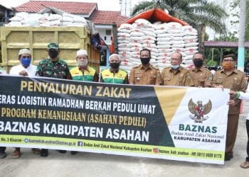 Pemkab Asahan Bagikan 1.000 Karung Beras kepada Kaum Dhuafa