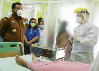 Walikota Tanjungbalai Saksikan Simulasi Penanganan Pasien Covid-19 di RSUD dr Tengku Mansyur