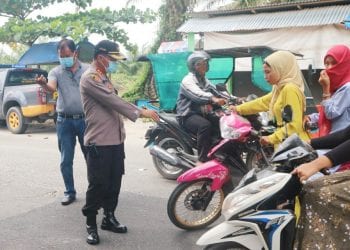 Cegah Penyebaran Covid-19 di Objek Wisata, Polres Sergai Lakukan Penyekatan Kendaraan