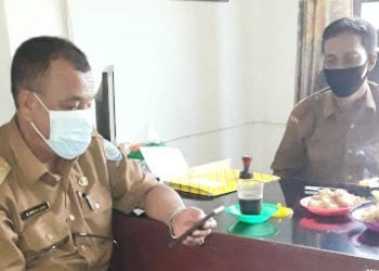 Camat Panai Hulu Kunker ke Desa Perkebunan Ajamu, Sosialisasikan New Normal