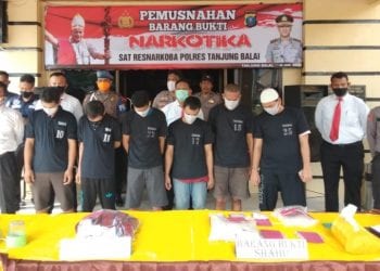 Polres Tanjungbalai Musnahkan 2.597,09 Gram Sabu dan 4.432 Butir Clozapine