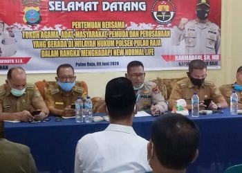 Kapolsek Pulau Raja Instruksikan Jajarannya Sosialisaikan New Normal Life ke Warga