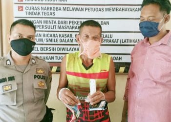 Asyik Minum Tuak, Pengedar Sabu di Sergai Diringkus Polisi