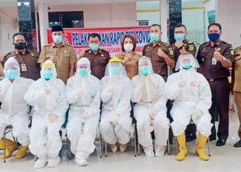 Seluruh Pegawai Kejaksaan Negeri Labuhanbatu di Rapid Test