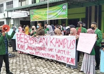 Mahasiwa STIHMA Kisaran Kecam Sikap Arogansi IMM Asahan Blokade dan Segel Kampus