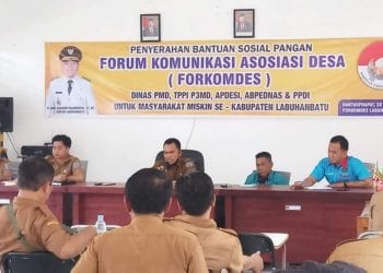 Dinas PMD Labuhanbatu Gelar Rapat Evaluasi Bansos Bersama Seluruh Kades