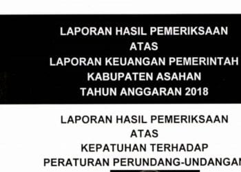 Hasil audit BPK atas laporan keuangan Pemkab Asahan.