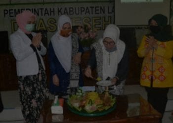 Ketua TP PKK Labuhanbatu Hj.Rosmanidar saat menghadiri acara IBI.