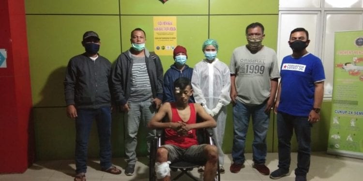 Tersangka pelaku pencurian sepedamotor yang ditembak polisi.