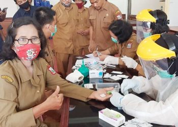 Hasil Rapid Test Ratusan ASN dan Honorer Pemko Tanjungbalai Non Reaktif