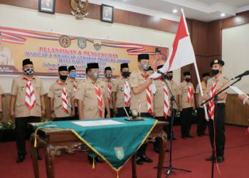 Agus Ramanda Dilantik Jadi Ketua Kwarcab Pramuka Asahan Periode 2019-2024