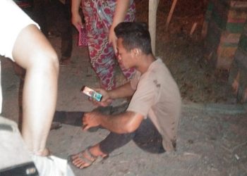 Tabrakan di Jalinsum Simpang Jalan Pabrik Benang Asahan, Pasutri Dilarikan ke Rumah Sakit