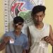 (Ignatius Siagian/taslabnews) Kedua tersangka yakni David dan Edo berikut barang buktinya saat diamankan di Polres Tanjungbalai.