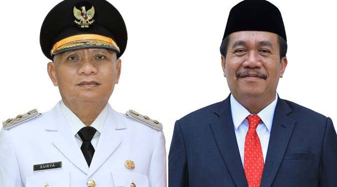 Bupati Asahan Surya dan Sekda Taufik ZA