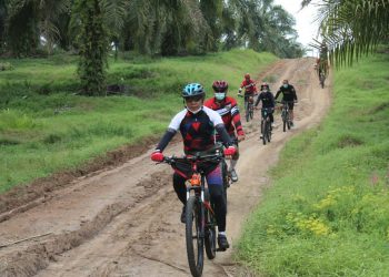 Pantau Situasi Kamtibmas, Kapolres Sergai Gowes Sepeda Bareng PJU