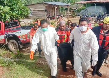 Diduga Hanyut Saat Langsir Buah Sawit, Jasad Sarimin Ditemukan