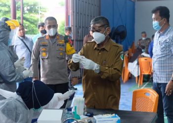 Antisipasi Penyebaran Covid-19, 70 Personil Polres Tanjungbalai Jalani Swab Test