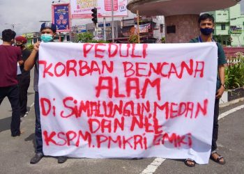 Banjir Landa Kelurahan Sinaksak, GMP Siantar Gelar Aksi Galang Bantuan di Jalanan