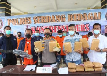 Bawa 14,2 Kg Ganja Warga Batubara Diringkus.
