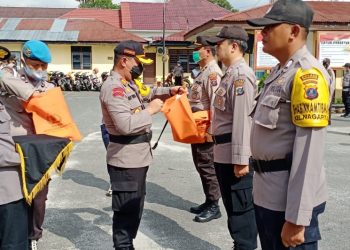 Cek Kesiapan Personil, Sarana dan Prasarana, Kapolres Gelar Apel Pasukan Pengamanan Pilkada 2020