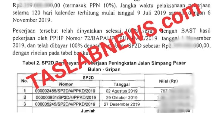 Bukti Hasil pemeriksaan BPK