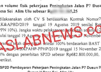 Hasil temuan BPK terkait proyek di PUPR Asahan.