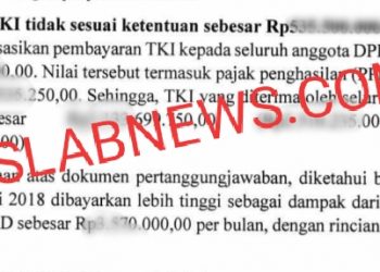 Bukti temuan BPK Atas pembayaran TKI 25 Anggota DPRD Tanjungbalai yang tak sesuai ketentuan.