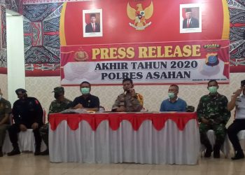 Kapolres Asahan Nugroho Dwi Karyanto dan unsur Muspida