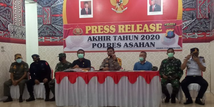 Kapolres Asahan Nugroho Dwi Karyanto dan unsur Muspida