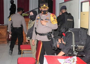 Jelang Kebaktian Oikumene, Polres Asahan Sterilisasi GPDI Jalan FL Tobing Asahan