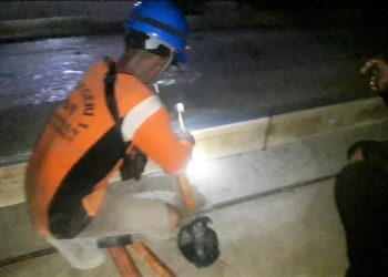 Tanpa Plang, Pengecoran Jalan di Kelurahan Dadi Mulyo Dikerjakan di Malam Hari Agar Tak Ganggu Warga