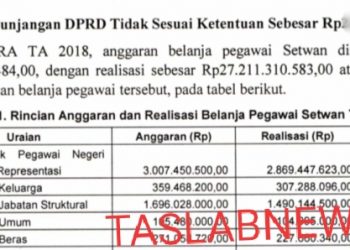 Daftar temuan BPK atas kelebihan pembayaran tunjangan keluarga dan beras untuk 45 anggota DPRD Asahan.