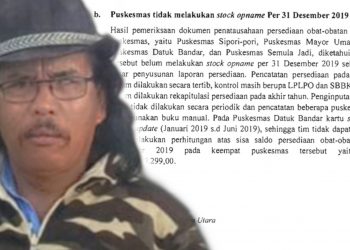 Selain Gudang Instalasi Farmasi, Puskesmas di Kota Tanjungbalai Belum Tertib Catat Persediaan