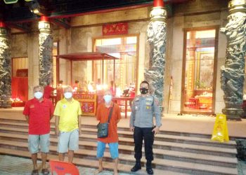 Amankan Ibadah Perayaan Imlek, Polsek Kisaran Kota Imbau Patuhi Protokol Kesehatan Covid-29