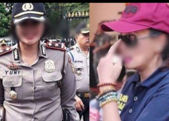 Oknum Kapolsek yang ditangkap Propam.