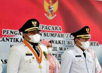 Gubsu Lantik H M Syahrial – H Waris Tholib Jadi Wali Kota dan Wakil Wali Kota Tanjungbalai Periode 2021-2024
