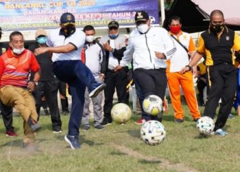Wali Kota Tanjungbalai Buka Turnamen Sepak Bola Danlanal Cup Tahun 2021