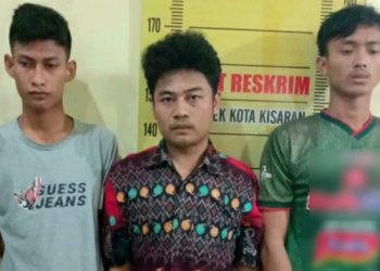 Bongkar Dua Rumah di Kisaran Timur, 3 Pria Ini Meringkuk di Sel Polsek Kisaran Kota