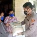Kegiatan Minggu Berkat Polsek Kisaran Kota, Bagikan Sembako ke Warga Terdampak Covid-19