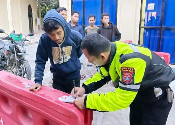 44 Unit Kendaraan Knalpot Blong dan Balap Liar Terjaring Kegiatan Sahur On the Road Polres Tanjungbalai