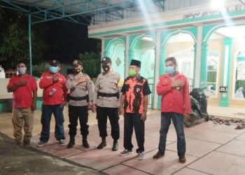 Tingkatkan Keamanan, Personil Posyan Polres Asahan Patroli ke Seluruh Masjid di Meranti