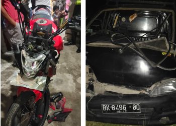 Sepedamotor vs Mobil Pick up, Ramadani dan Irwansyah Alami Luka-luka