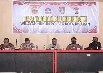 Kapolsek Kota Kisaran Gelar Rakor PPKM Mikro di Wilkumnya