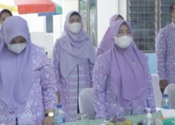 Ketua TP PKK Asahan saat memberikan arahan