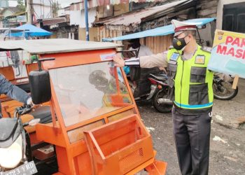Harap Warga Patuhi Prokes, Polres Tanjungbalai Rutin Sosialisasi Penggunaan Masker
