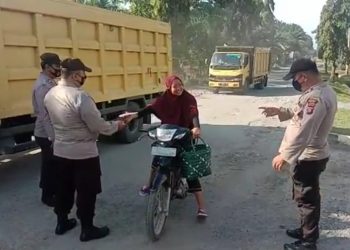 Tekan Angka Covid-19, Kapolsek Bandar Pulau Laksanakan Operasi Yustisi