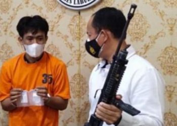 Waduh, Penjual Sabu di Labura Ini Miliki 2 Senpi, 1 Laras Panjang dan 1 Pendek