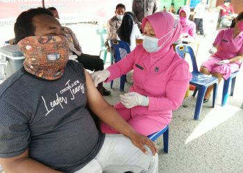 Polsek Kota Kisaran Vaksin 600 Orang