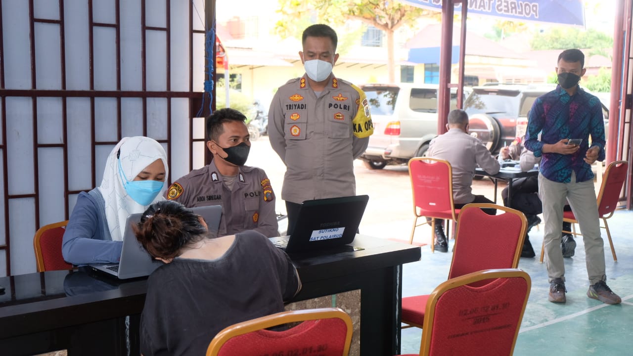 Polres Gelar Vaksinasi Polri Presisi Untuk Pelajar Tingkat SMA se-Kota Tanjungbalai