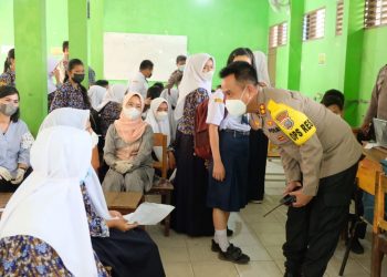 Kapolres Bersama Forkopimda Tinjau Puncak Gelar Vaksinasi 31 Tahun Mengabdi AKABRI 90 di Kota Tanjungbalai
